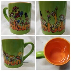 Nickelodeon Green and Orange Cartoon Characters Ceramic Coffee Mug